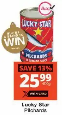 Checkers Lucky Star Pilchards offer
