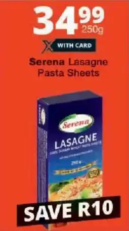 Checkers Serena Lasagne Pasta Sheets offer