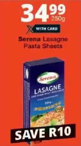 Checkers Serena Lasagne Pasta Sheets offer