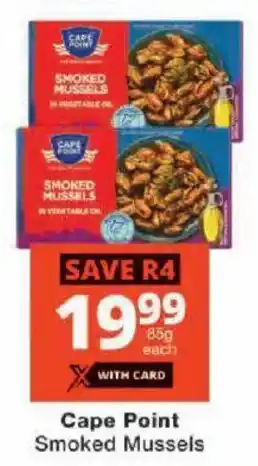 Checkers Cape Point Smoked Mussels offer