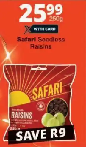 Checkers Safari Seedless Raisins offer