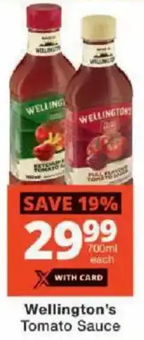 Checkers Wellington's Tomato Sauce offer