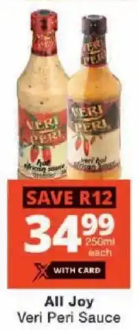 Checkers All Joy Veri Peri Sauce offer