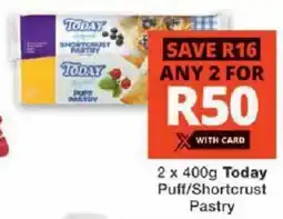 Checkers Today Puff/ Shortcrust Pastry offer