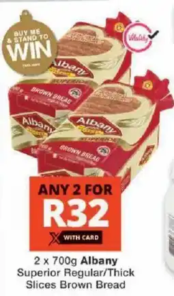 Checkers Albany Superior Regular/ Thick Slices Brown Bread offer