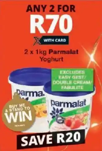 Checkers Parmalat Yoghurt offer