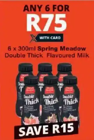 Checkers Spring Meadow Double Thick Flavoured Milk offer