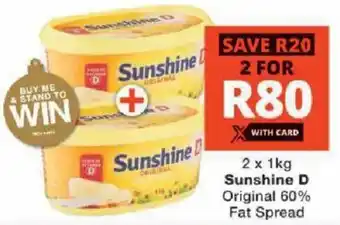 Checkers Sunshine D Original 60% Fat Spread offer