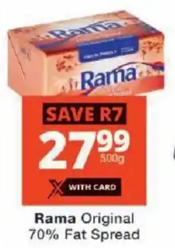 Checkers Rama Original 70% Fat Spread offer
