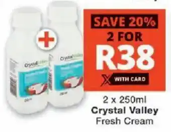 Checkers Crystal Valley Fresh Cream offer