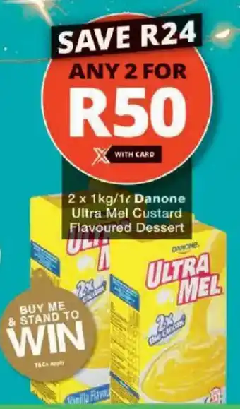 Checkers Danone Ultra Mel Custard Flavoured Dessert offer