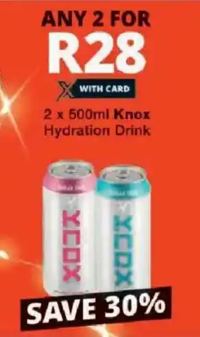 Checkers Knox Hydration Drink offer
