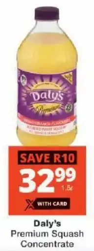 Checkers Daly's Premium Squash Concentrate offer