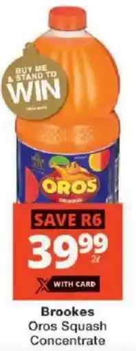 Checkers Brookes Oros Squash Concentrate offer