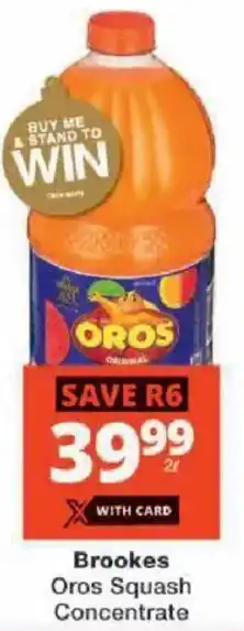 Checkers Brookes Oros Squash Concentrate offer