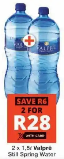 Checkers Valpré Still Spring Water offer