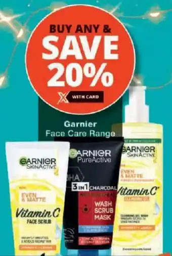 Checkers Garnier Face Care Range offer