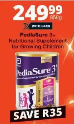 Checkers PediaSure 3+ Nutritional Supplement for Growing Children offer