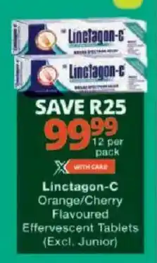 Checkers Linctagon-C Orange/ Cherry Flavoured Effervescent Tablets offer