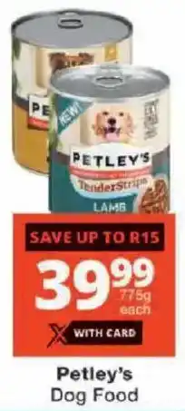 Checkers Petley's Dog Food offer