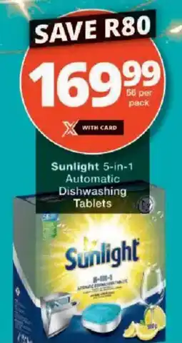 Checkers Sunlight 5-in-1 Automatic Dishwashing Tablets offer