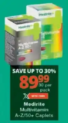 Checkers Medirite Multivitamin A-Z/ 50+ Caplets offer