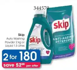 Clicks Skip Auto Washing Powder or Liquid offer