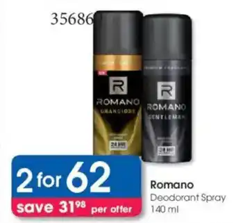 Clicks Romano Deodorant Spray offer