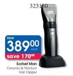 Clicks Sorbet Man Ceramic & Titanium Hair Clipper offer