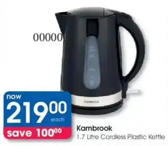 Clicks Kambrook Cordless Plastic Kettle offer