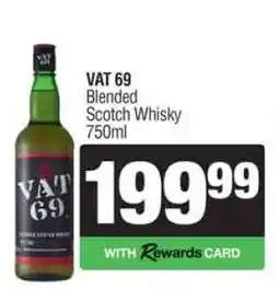 Spar Tops VAT 69 offer