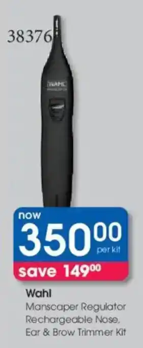 Clicks Wahl Manscaper Regulator Rechargeable Nose, Ear & Brow Trimmer Kit offer