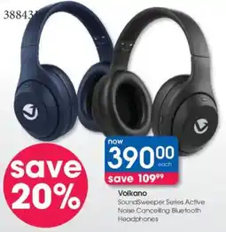 Clicks Volkano SoundSweeper Series Active Noise Cancelling Bluetooth Headphones offer