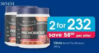 Clicks Clicks Boost Pre-Workout offer