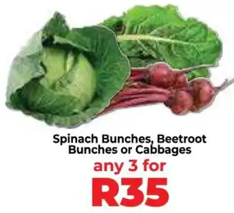 Food Lover's Market Spinach Bunches, Beetroot Bunches or Cabbages offer