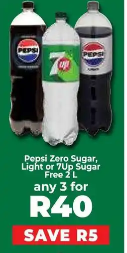 Food Lover's Market Pepsi Zero Sugar, Light or 7Up Sugar Free 2 L offer