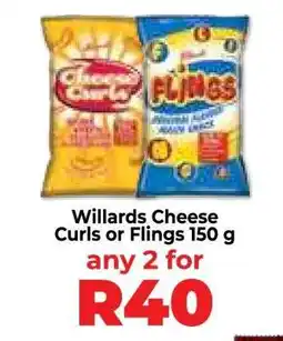 Food Lover's Market Willards Cheese Curls or Flings 150 g offer