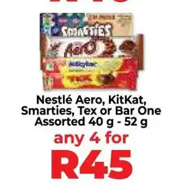 Food Lover's Market Nestlé Aero, KitKat, Smarties, Tex or Bar One offer