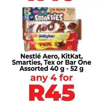 Food Lover's Market Nestlé Aero, KitKat, Smarties, Tex or Bar One offer