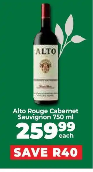 Food Lover's Market Alto Rouge Cabernet Sauvignon 750 ml offer