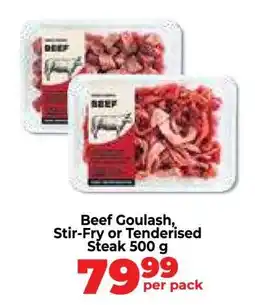 Food Lover's Market Beef Goulash, Stir-Fry or Tenderised Steak 500 g offer
