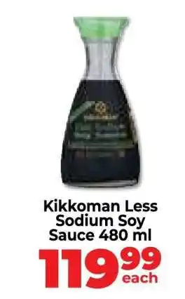Food Lover's Market Kikkoman Less Sodium Soy Sauce 480 ml offer