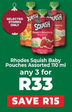 Food Lover's Market Rhodes Squish Baby Pouches Assorted 110 ml offer