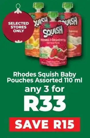 Food Lover's Market Rhodes Squish Baby Pouches Assorted 110 ml offer