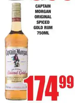 Boxer CAPTAIN MORGAN ORIGINAL SPICED GOLD RUM 750ml offer