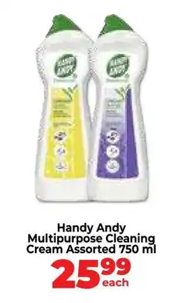 Food Lover's Market Handy Andy Multipurpose Cleaning Cream Assorted 750 ml offer