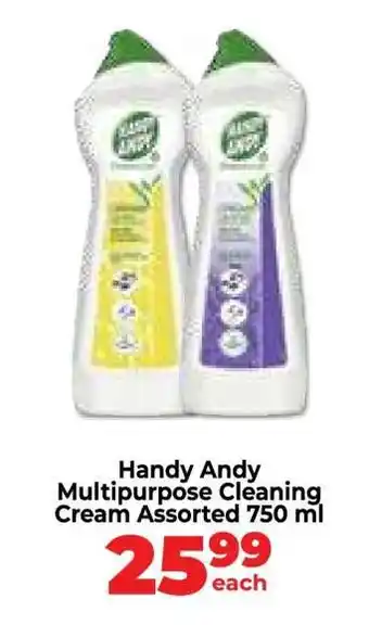 Food Lover's Market Handy Andy Multipurpose Cleaning Cream Assorted 750 ml offer