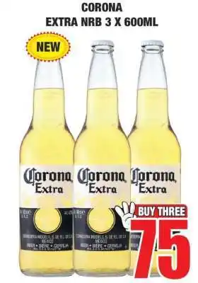 Boxer CORONA EXTRA NRB 3 X 600ML offer