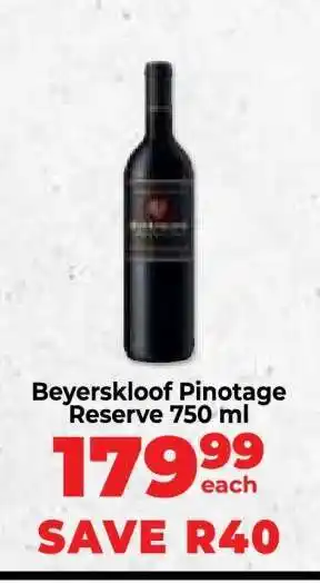 Food Lover's Market Beyerskloof Pinotage Reserve 750 ml offer