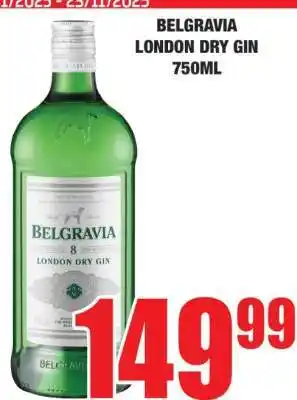 Boxer Belgravia London Dry Gin 750ml offer
